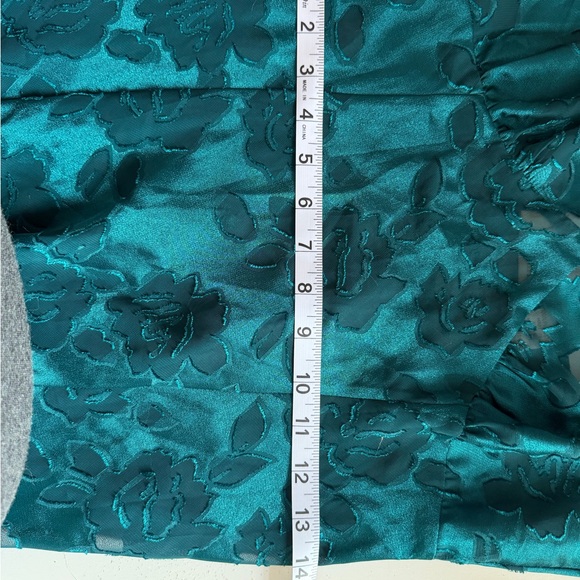 Vintage 90s Victoria’s Secret Green Satin Burnout Floral Maxi Slip Dress Small - Picture 10 of 11